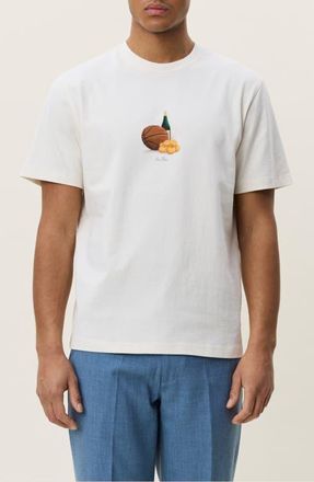 Les Deux Lemons Organic Cotton Graphic T-Shirt in Eggnog White at Nordstrom, Size Xx-Large