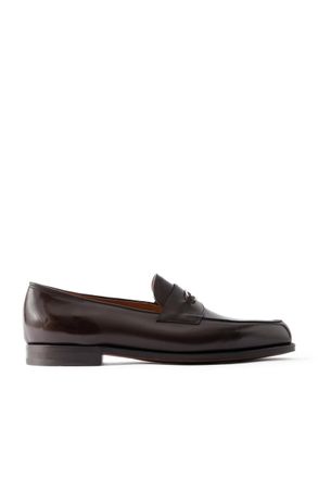John Lobb Lopez Embellished Leather Loafers