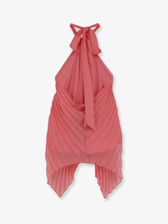 Max Mara Pleated Halter Tunic - Pink