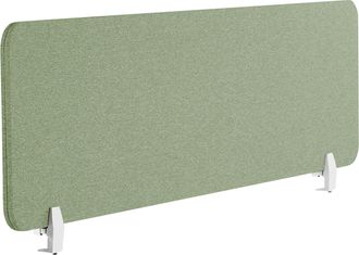 Beliani Panel Separador Verde Claro 160 X 40 Cm Poli&eacute;ster Pet Pantalla Ac&uacute;stica Wally