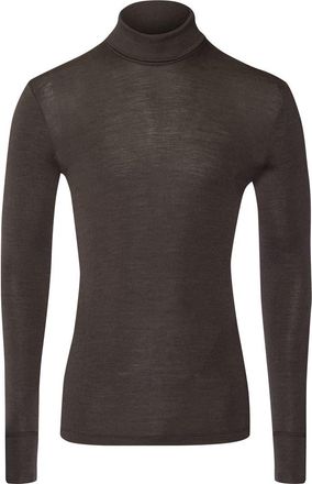 Hanro Woolen Silk Thermal Turtleneck in Earthy Ink at Nordstrom, Size X-Large