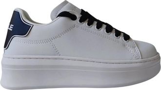 Ga&euml;lle Paris Addict Sneakers met rubberen patch - Dames - Sneakers - Grijs - 39 EU - Leer - Schoenen