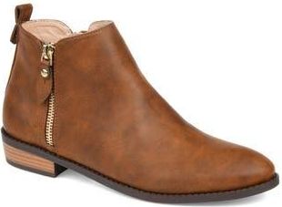 Journee Collection Ellis Round Toe Bootie in Brown at Nordstrom Rack, Size 7.5