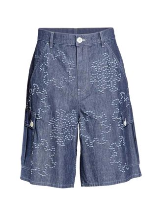 Marni Embroidered Denim Shorts