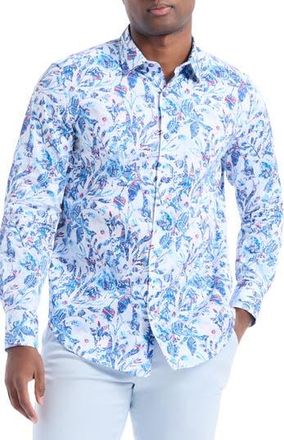 Robert Graham Long Sleeve Button Up Shirt in Blue Multi at Nordstrom Rack, Size Xx-Large