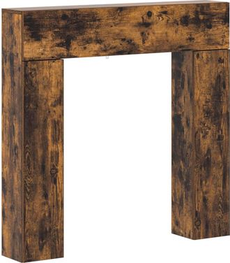 vidaXL Marco De Chimenea Roble Ahumado 102 X 18 X 100,5 Cm Vidaxl