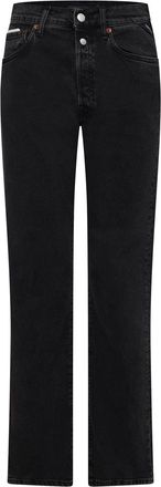 Replay Womens 9zero1 Straight-Fit Jeans in Black Cotton - Size 27W/32L