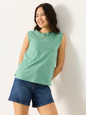 Fat Face FatFace Tia Dusky Green Jersey Tank