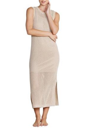 Barefoot Dreams Sun Bleached Cotton Beach Dress in Stone at Nordstrom Rack, Size X-Large