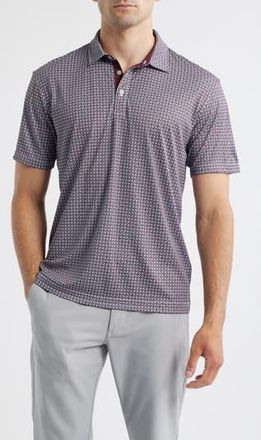 Swannies Rae Geo Print Performance Golf Polo in Maroon at Nordstrom Rack, Size Xx-Large