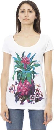 Just Cavalli T-shirt met logo-print - Dames - T-shirts - Wit - L - Katoen - Tops