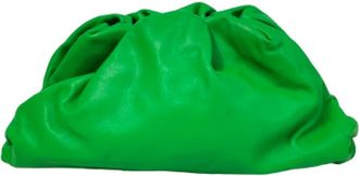 Bottega Veneta Pre-owned Leather Clutch - Dames - Vintage Clutch - Groen - ONE Size - Leer - Vintage