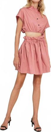 S/W/F Womens Drawstring Mini Skirt In Pink
