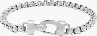 Nialaya Silver Box Chain Bracelet at Nordstrom, Size X-Large