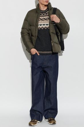 Woolrich Stand-collar Down Jacket, Mens, Green