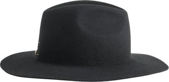 Forte_Forte Wool Fedora Hat - Dames - Hoeden - Zwart - ONE Size - Wol - Accessoires