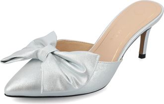Journee Collection Journee Womens Tiarra Evening Pumps, Silver/Sparkle, 4.5 UK Wide