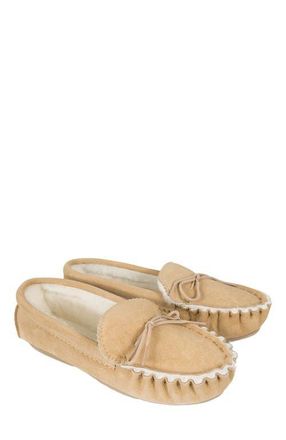 Celtic & Co. Loafer Moccasin Slippers in Camel at Nordstrom, Size 10