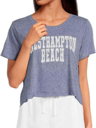 Prince Peter Westhampton Beach Crop Tee In Grey