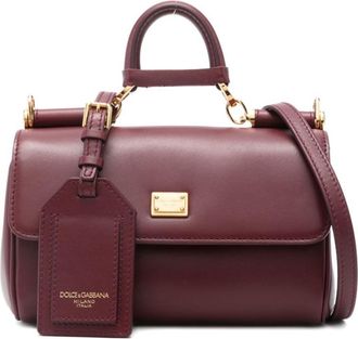 Dolce & Gabbana Maroon Sicily Satchel