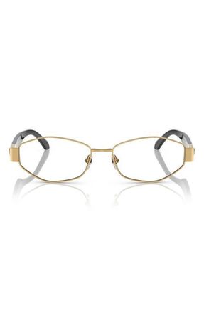 Versace 55mm Oval Optical Glasses in Gold Black at Nordstrom