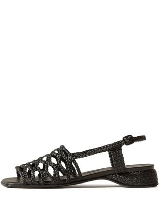 Hereu Alzira woven-detail sandals - Black