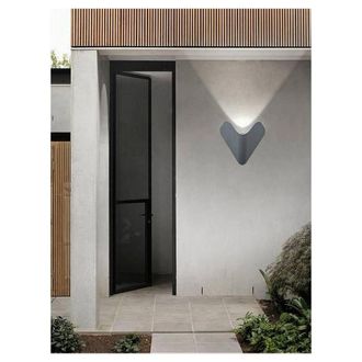 Trade Shop Trade Shop Traesio - Trade Shop - Applique Led Esterno Parete 12w Alluminio Grigio Luce Fredda Calda Naturale Es61