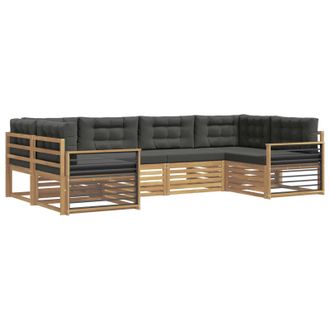 vidaXL Conjunto De Sof&aacute;s De Exterior 6 Pcs Blanco Y Antracita Vidaxl