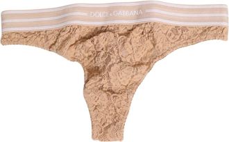 Dolce & Gabbana Tanga / String - Dames - Onderbroek - Beige - M - Ondergoed