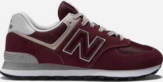 New Balance MenS Ml574Evm Round Toe Sneaker In Burgundy White