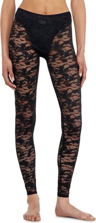 Diesel Leggings in nylon camouflage lace - Pants - Woman - Black
