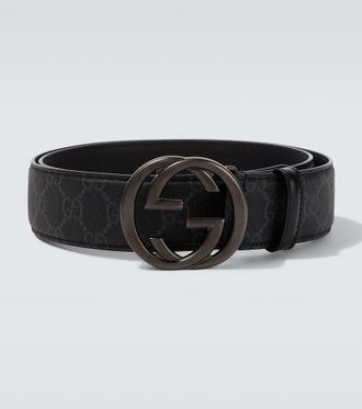 Gucci Cintur&oacute;n Interlocking reversible con GG