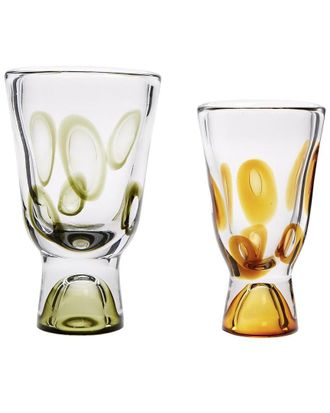 Tozai Home Set Of 2 Visions Art Glass Vases
