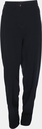 Elena Miro Navy Blue Jersey Wide Leg Trousers