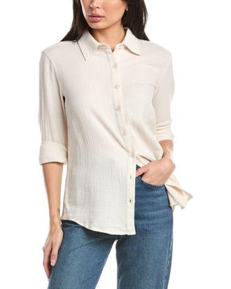 Stellah Kyra Double Gauze Button Down Shirt