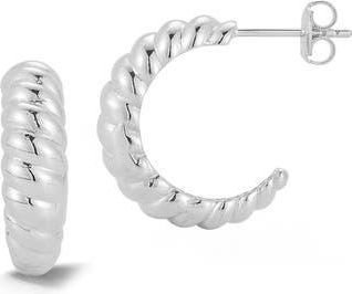 Glaze Jewelry Twisted Hoop Earrings in Silver at Nordstrom Rack