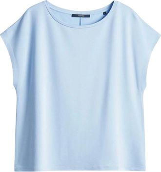 someday Kamie T-shirt - Dames - Tops - Blauw - Maat: M Viscose