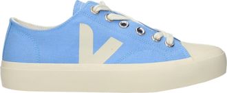 Veja Lichtblauwe Stoffen Lage Sneakers