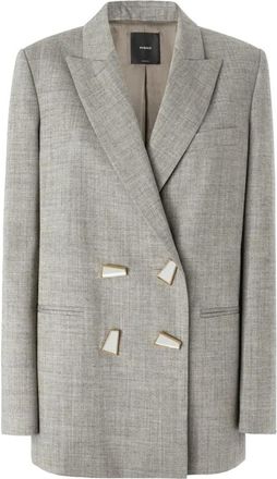 Pinko Elice Blazer - Dames - Blazers - Beige - S - Wol - Jassen