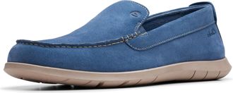 Clarks Mens Flexway Step Moccasin, Light Blue, 7.5 UK