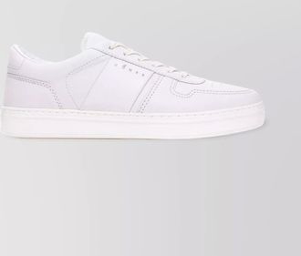Hogan low top leather sneakers with perforated toe
