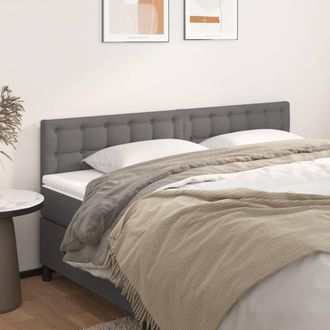 vidaXL Cabeceros 2 Unidades De Cuero Sint&eacute;tico Gris 100x5x78/88 Cm Vidaxl