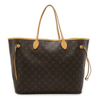 Louis Vuitton Brown Monogram Canvas Shoulder Bag Tote Bag (Pre-Owned)