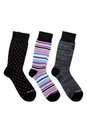 Unsimply Stitched Assorted 3-Pack of Crew Socks in Black Multi at Nordstrom Rack
