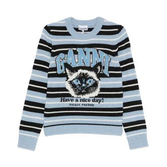 Ganni Dames, Truien, Veelkleurig, Maat: XS Wol