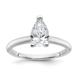 Diamond2Deal 14k Gold 1 Ct Certified Lab Grown Diamond Solitare Engagement Ring