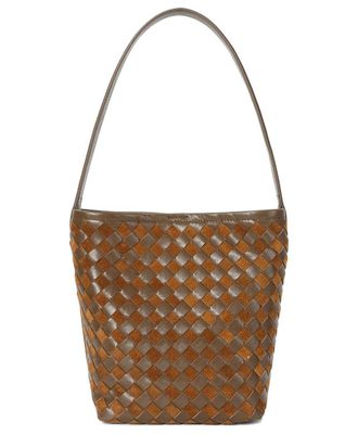 Tiffany & Fred Structured Suede & Leather Tote