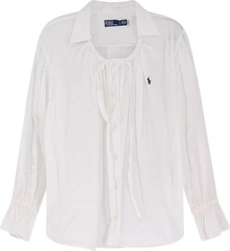 Polo Ralph Lauren Cotton shirt with drawstring detail