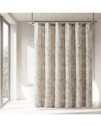 Lush D&eacute;cor Bali Tropical Leaves Shower Curtain