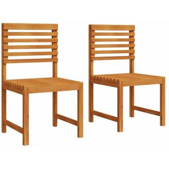 vidaXL Silla De Jard&iacute;n 2 Pcs Marr&oacute;n 50 X 50 X 91cm Vidaxl